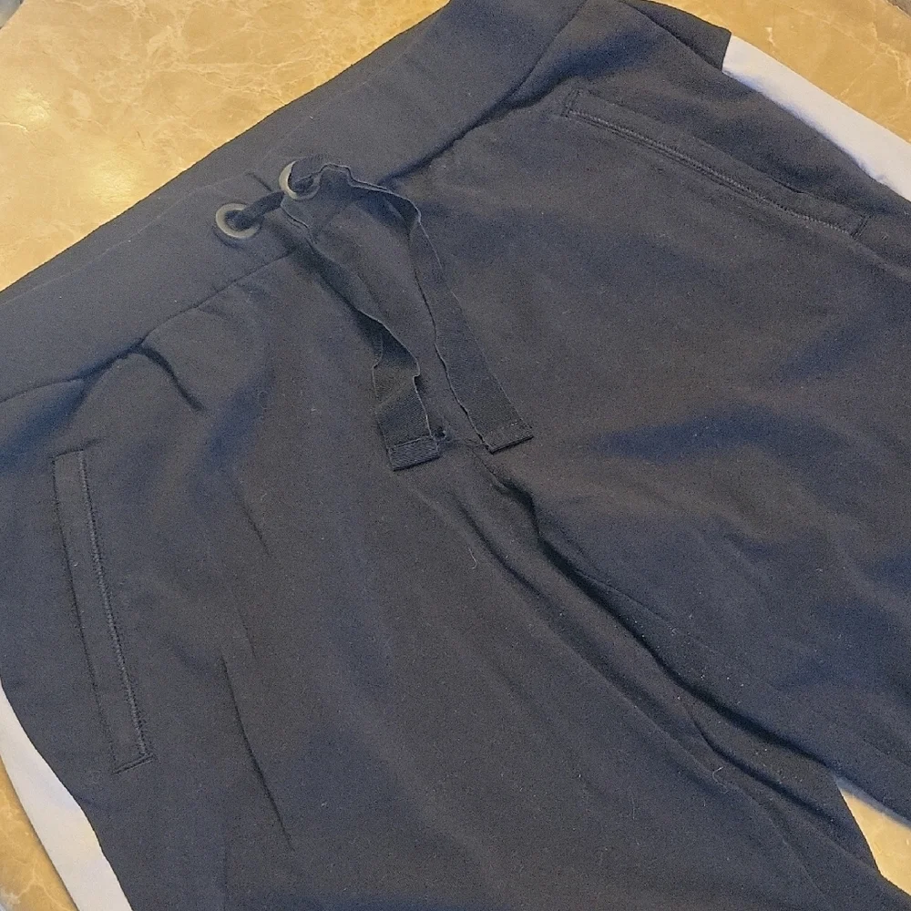 Athleta Black Tuxedo Joggers with White Side Stripe,  S - Picture 6 of 16